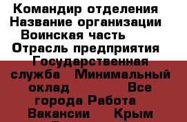 Командир отделения › Название организации ­ Воинская часть 6681 › Отрасль предприятия ­ Государственная служба › Минимальный оклад ­ 28 000 - Все города Работа » Вакансии   . Крым,Бахчисарай